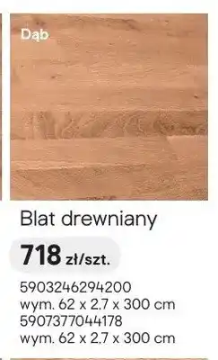 Castorama Blat drewniany Dąb 62x2,7x300cm oferta