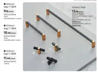 Castorama Uchwyt Kapi T-BAR złoto szczotkowane / czarny oferta