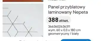 Castorama Panel przyblatowy laminowany Nepeta geometryczny / biały 60x0,3x180cm oferta