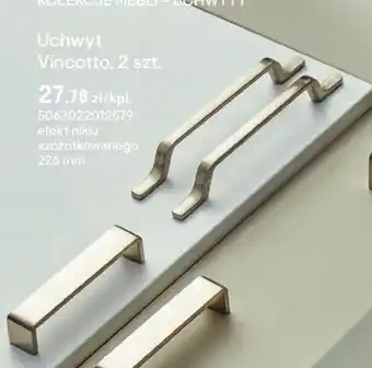 Castorama Uchwyt Vincotto efekt niklu szczotkowanego 226mm 2-pak oferta