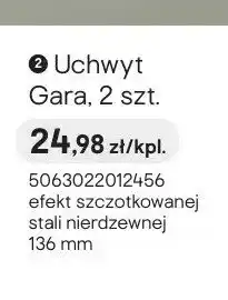 Castorama Uchwyt Gara efekt szczotkowanej stali nierdzewnej 136mm 2-pak oferta