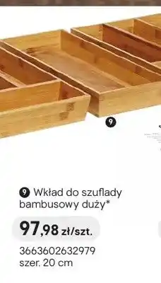 Castorama Wkład do szuflady bambusowy duży szer. 20cm oferta