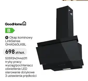 Castorama Okap kominowy GoodHome LinkSense GHAG60LKBL oferta