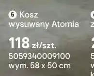 Castorama Kosz wysuwany Atomia wym. 58x50cm oferta