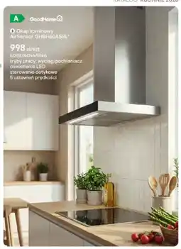 Castorama Okap kominowy GoodHome AirSensor GHBH60ASBL oferta