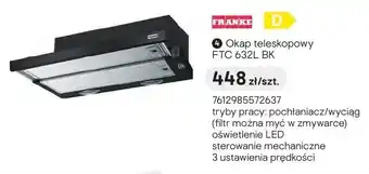 Castorama Okap teleskopowy FRANKE FTC 632l BK oferta