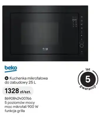 Castorama Kuchenka mikrofalowa do zabudowy beko oferta