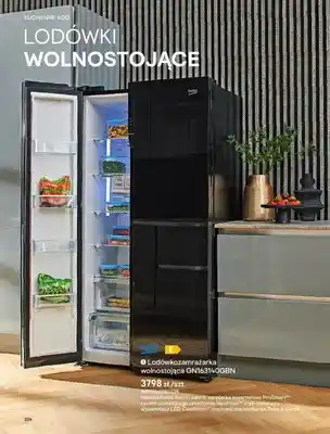 Castorama Lodówkozamrażarka wolnostojąca beko GN163140GBN oferta
