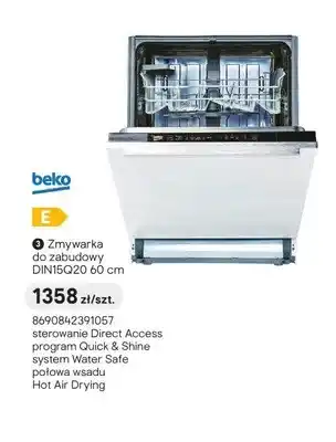 Castorama Zmywarka do zabudowy Beko DIN15Q20 60cm oferta