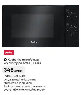 Castorama Kuchenka mikrofalowa wolnostojąca Amica AMMF20M1B oferta