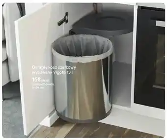 Castorama Okrągły kosz szafkowy wysuwany Vigote 13l śr. 29cm oferta