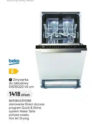 Castorama Zmywarka do zabudowy Beko DIS15Q20 45cm oferta