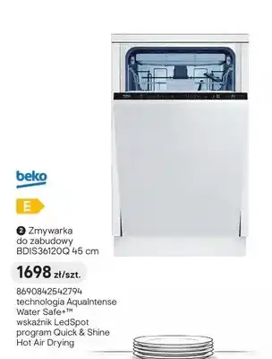 Castorama Zmywarka do zabudowy Beko BDIS36120Q 45cm oferta
