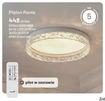 Castorama Plafon Rante 58W LED 3190lm 3000-6000 K efekt kryształu oferta
