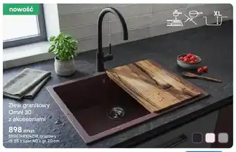 Castorama Zlew granitowy Omni 30 z akcesoriami brązowy dł. 55 x szer. 40 x gł. 20cm oferta