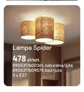 Castorama Lampa Spider naturalna/juta 3 x E27 oferta