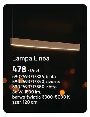 Castorama Lampa Linea biała 36W 1800lm barwa światła 3000-5000K szer. 120cm oferta