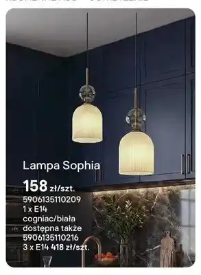 Castorama Lampa Sophia 1 x E14 cogniac/biała oferta