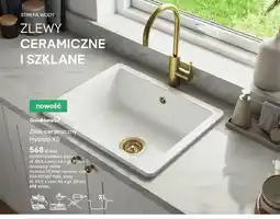 Castorama Zlew ceramiczny GoodHome Hyssop XS biały 56,5x46x20cm oferta
