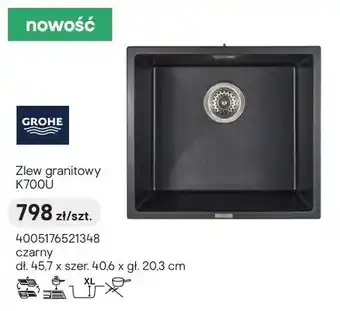 Castorama Zlew granitowy GROHE K700U 45,7x40,6x20,3cm oferta