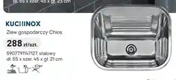 Castorama Zlew gospodarczy Kuchinox Chios stalowy 55x45x21cm oferta