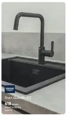 Castorama Bateria kuchenna GROHE Start Quickfix CZ czarna oferta