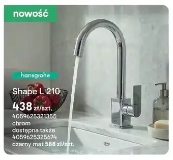 Castorama Bateria kuchenna hansgrohe Shape L 210 chrom oferta