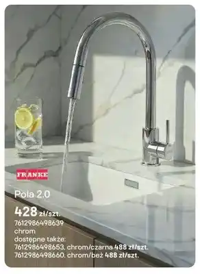 Castorama Bateria kuchenna FRANKE Pola 2.0 chrom/czarna oferta