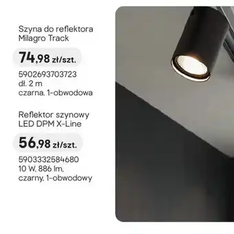 Castorama Reflektor szynowy LED DPM X-Line 10W 886lm czarny 1-obwodowy oferta