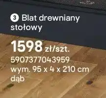 Castorama Blat drewniany stołowy wym. 95x4x210cm dąb oferta