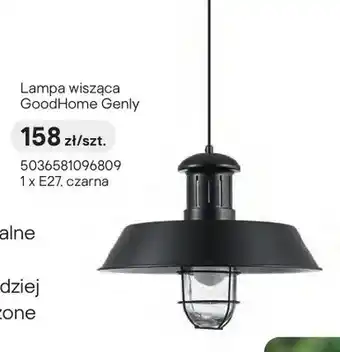 Castorama Lampa wisząca GoodHome Genly 1 x E27 czarna oferta