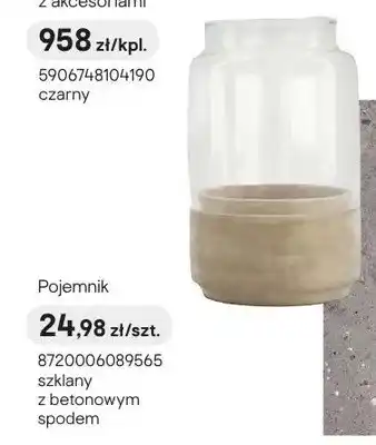Castorama Pojemnik szklany z betonowym spodem oferta