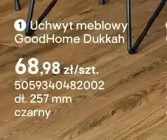 Castorama Uchwyt meblowy GoodHome Dukkah dł. 257mm czarny oferta