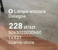 Castorama Lampa wisząca Delagoa 1 x E27 czarno-złota oferta