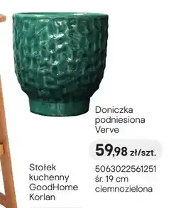 Castorama Doniczka podniesiona Verve śr. 19cm ciemnozielona oferta