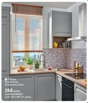 Castorama Żaluzja drewniana GoodHome Cana jasna 90x180cm oferta