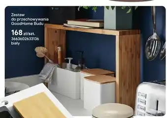 Castorama Zestaw do przechowywania GoodHome Budu biały oferta