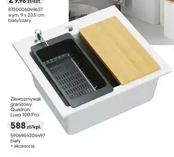 Castorama Zlewozmywak granitowy Quadron Luxo 100 Pro biały + akcesoria oferta
