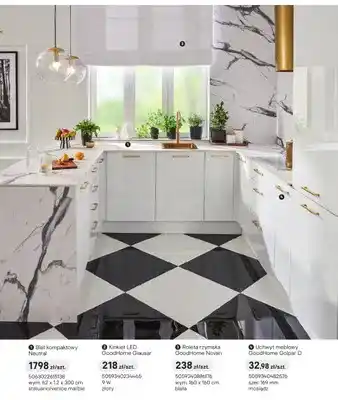 Castorama Blat kompaktowy Neutral wym. 62x1,2x300cm statuario/venice marble oferta
