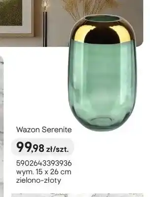 Castorama Wazon Serenite 15x26cm zielono-złoty oferta