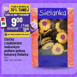 Polomarket Ciastka z nadzieniem malinowym podlane polewą kakaową Sielanka oferta