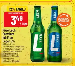 Polomarket Lech Piwo Premium lub Free Lager 0% oferta