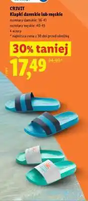 Lidl CRIVIT Klapki damskie lub męskie oferta