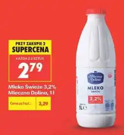 Biedronka Mleko Świeże 3,2% Mleczna Dolina, 1l oferta