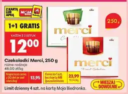 Biedronka Czekoladki Merci, 250 g oferta