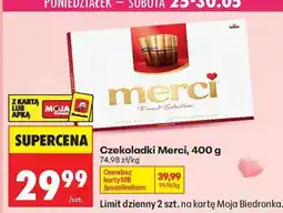 Biedronka Czekoladki Merci, 400 g oferta