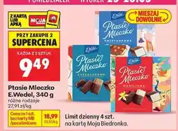Biedronka PTASIE MLECZKO E.WEDEL, 340 G oferta