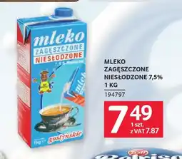 Selgros Gostyńskie Mleko zagęszczone niesłodzone oferta