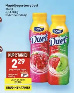 Delikatesy Centrum Napój jogurtowy Jovi Duet o smaku malina-porzeczka oferta