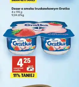 Delikatesy Centrum Deser o smaku truskawkowym Gratka 4-pak oferta